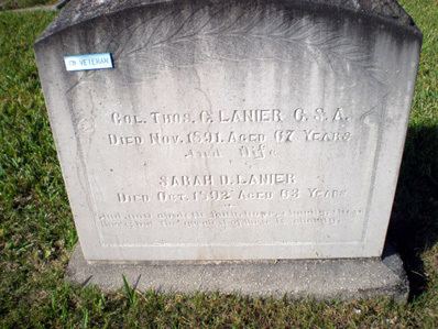 Thomas C. Lanier Col Thomas C Lanier 1823 1891 Find A Grave Memorial