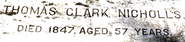 Thomas Clark Nicholls Thomas Clark Nicholls 1790 1847 Find A Grave Memorial