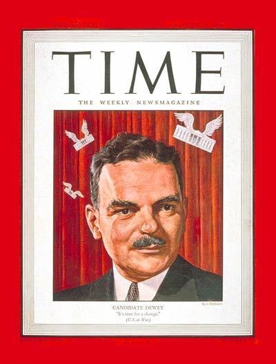Thomas E. Dewey TIME Magazine Cover Thomas E Dewey Oct 23 1944