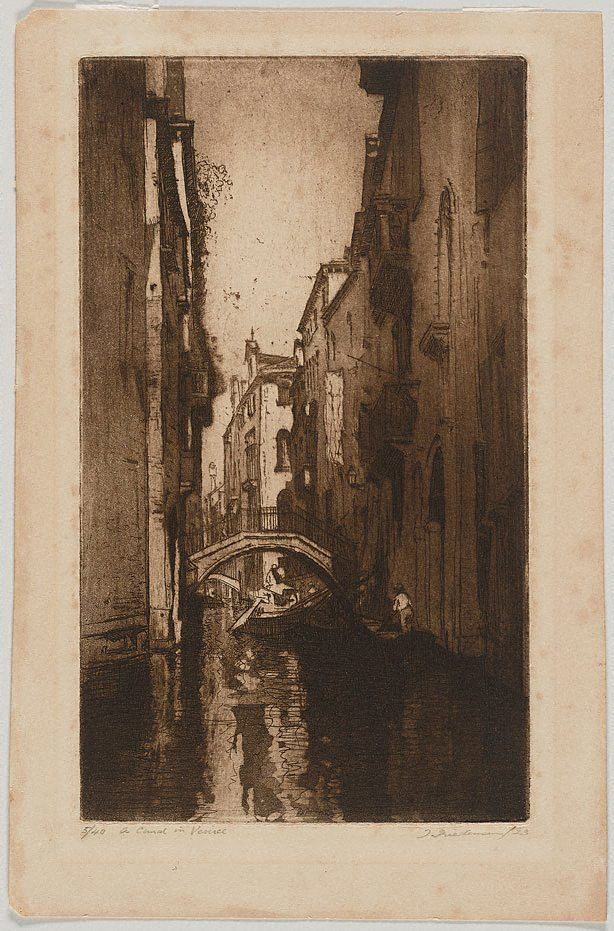 Thomas Friedensen A canal in Venice 1923 by Thomas Friedensen The Collection