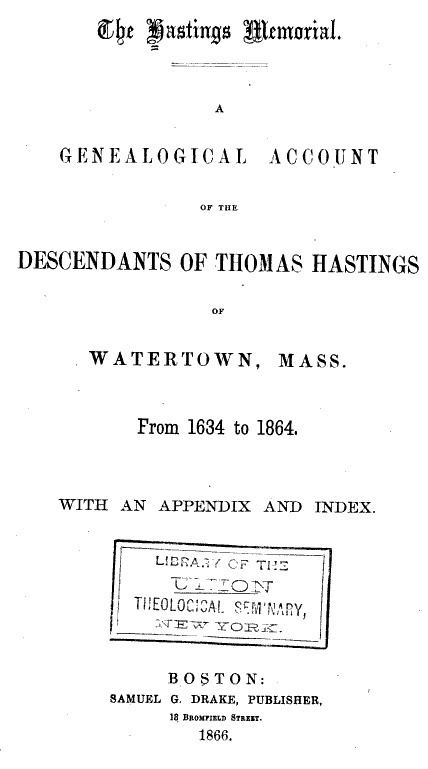 Thomas Hastings (colonist)