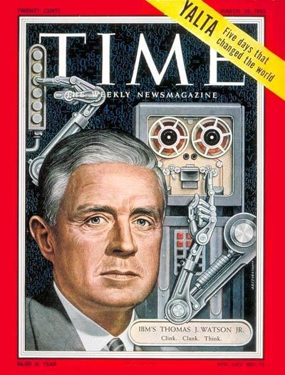 Thomas J. Watson TIME Magazine Cover Thomas J Watson Jr Mar 28 1955