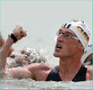 Thomas Lurz 2006 Open Water Swimmers of the Year Larisa Ilchenko and