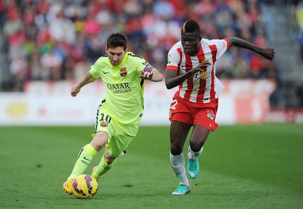 Thomas Partey Lionel Messi Photos UD Almeria v FC Barcelona La Liga