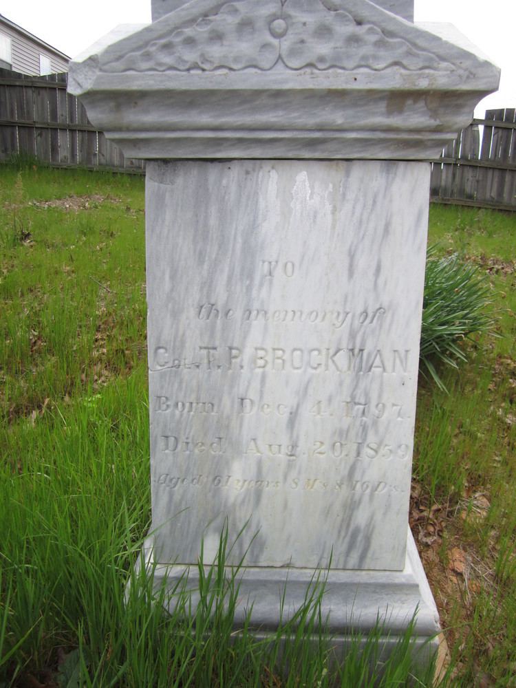Thomas Patterson Brockman Col Thomas Patterson Brockman 1797 1859 Find A Grave Memorial