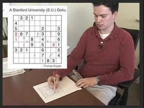 Thomas Snyder Thomas Snyder Demonstrating the SUdoku Puzzle YouTube