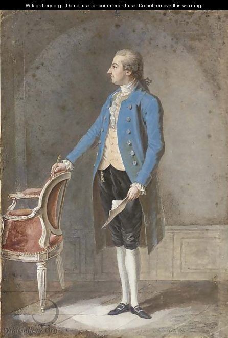 Thomas Walpole Portrait of an artist possibly Thomas Walpole French School