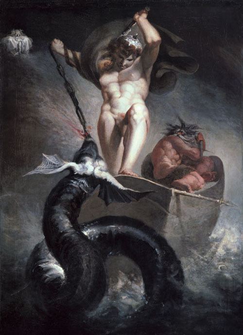 Thor Battering the Midgard Serpent httpsheresyandbeautyfileswordpresscom20100