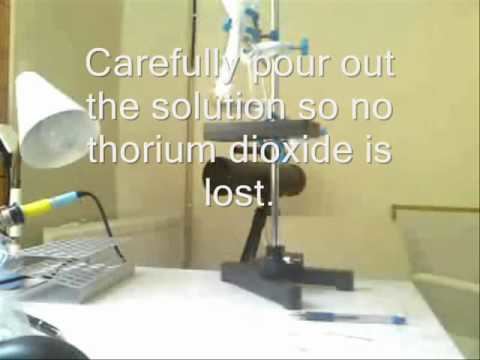 Thorium dioxide How to make thorium dioxide YouTube