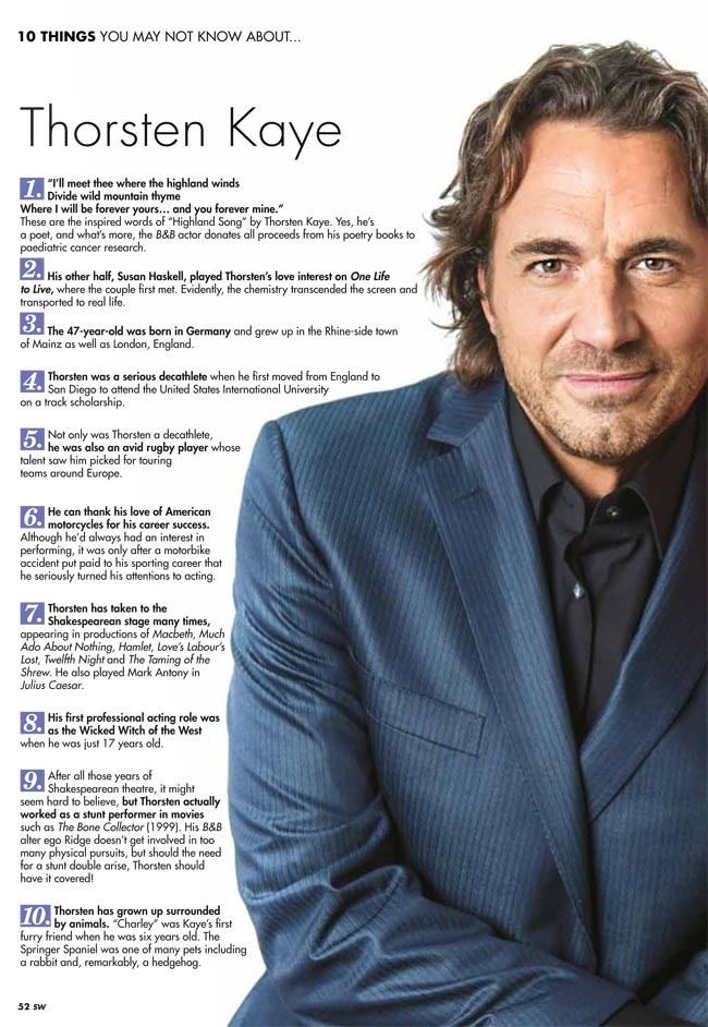 Thorsten Kaye 10 Things You May Not Know About Thorsten Kaye The Bold