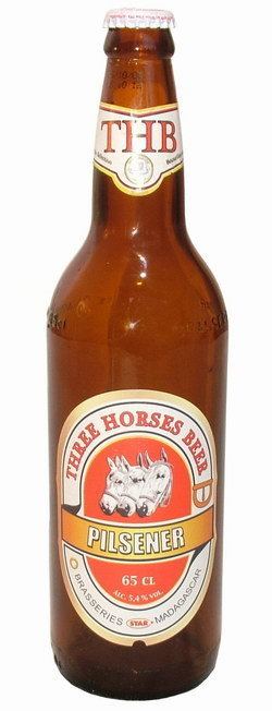 Three Horses Beer Bottle THB Three Horses Beer 65cl Madagascar Library