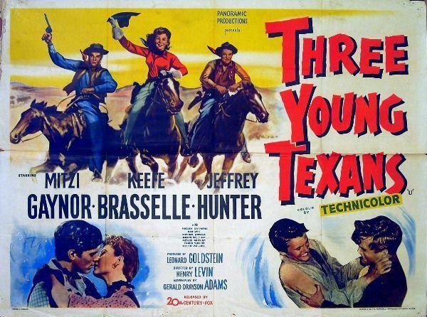 Three Young Texans Film 1954 The poster is in very good folded