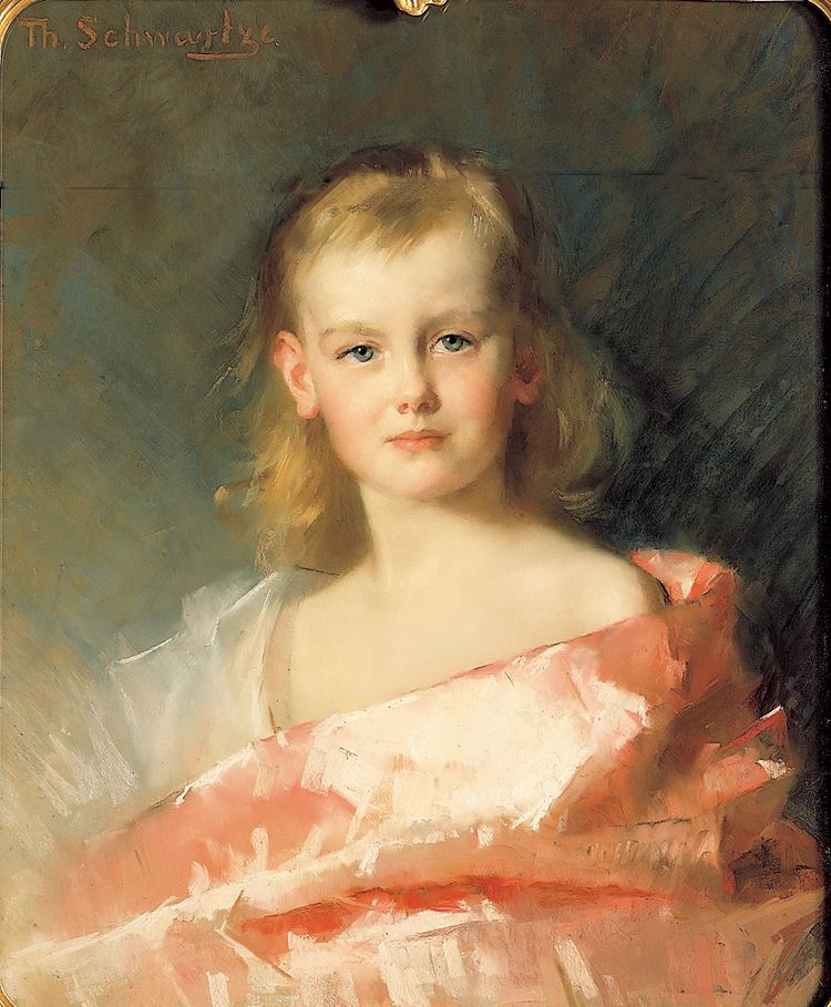 Thérèse Schwartze Portrait of Princess Wilhelmina by Therese Schwartze Pastel on