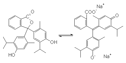 Thymolphthalein Strukturformeln von Farbindikatoren Chemgapedia