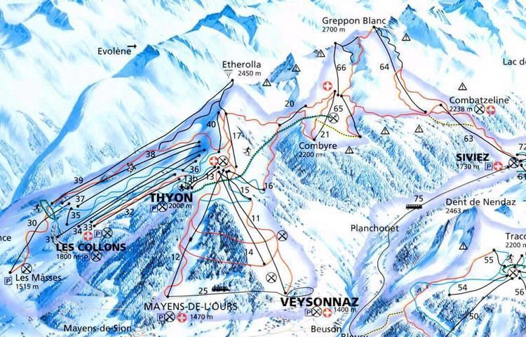 Thyon Thyon 2000 Wallis Skigebiet 4 Valles Verbier Nendaz Veysonnaz