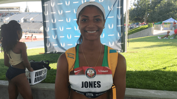 Tia Jones BREAKING Freshman Tia Jones Breaks 100H National Record