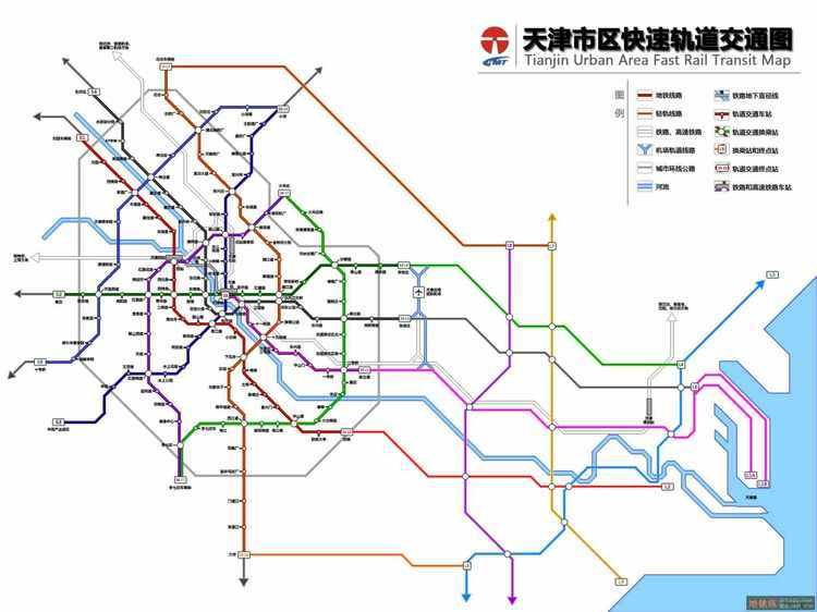 Tianjin Metro Tianjin Metro MRT System Map