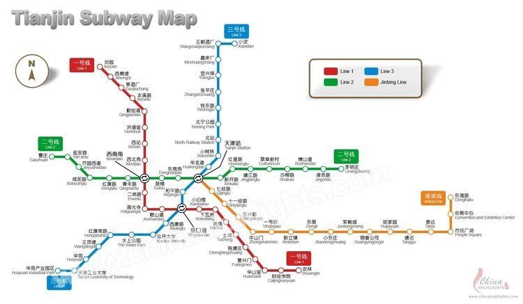 Tianjin Metro Tianjin Map Map of Tianjins Tourist Attractions and Subway