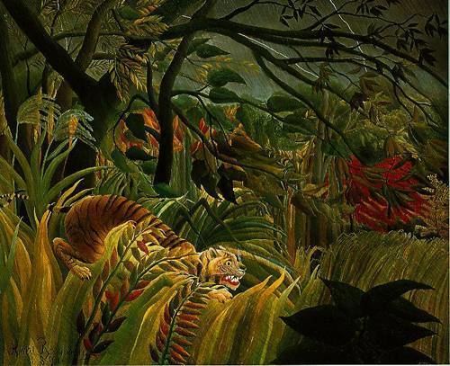 Tiger in a Tropical Storm Tiger In A Tropical Storm Surprised 1891 painting Henri Rousseau