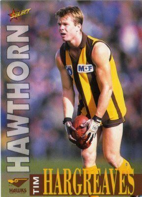 Tim Hargreaves HAWTHORN Tim Hargreaves 187 SELECT 1996 Australian Rules Football