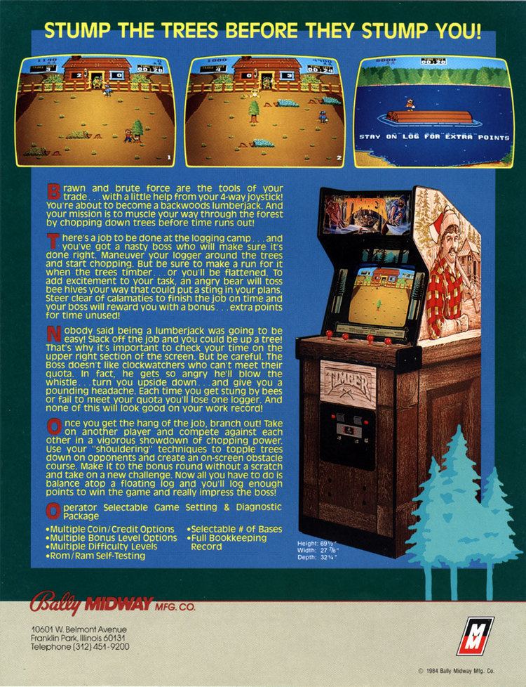 Timber (video game) The Arcade Flyer Archive Video Game Flyers Timber BallyMidway