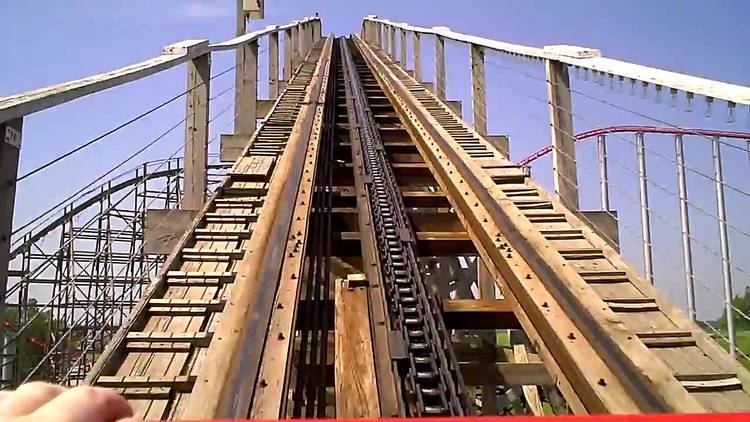 Timber Wolf (roller coaster) Worlds of Fun Timber Wolf Roller Coaster Front Seat POV YouTube