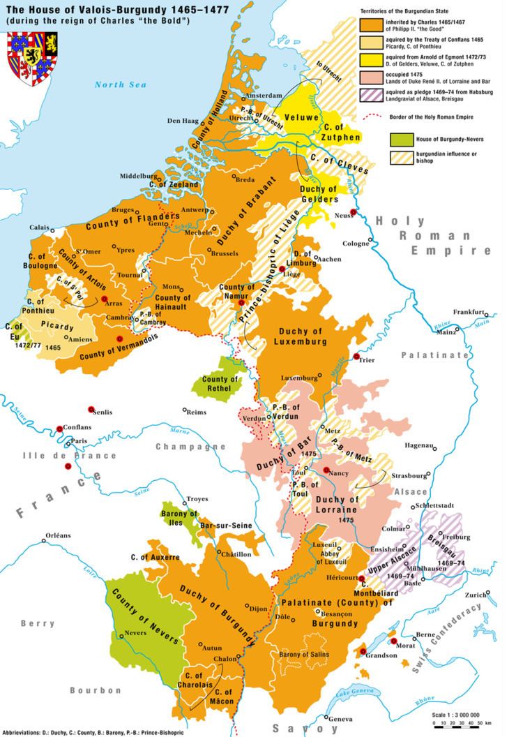 Timeline of Burgundian and Habsburg acquisitions in the Low Countries