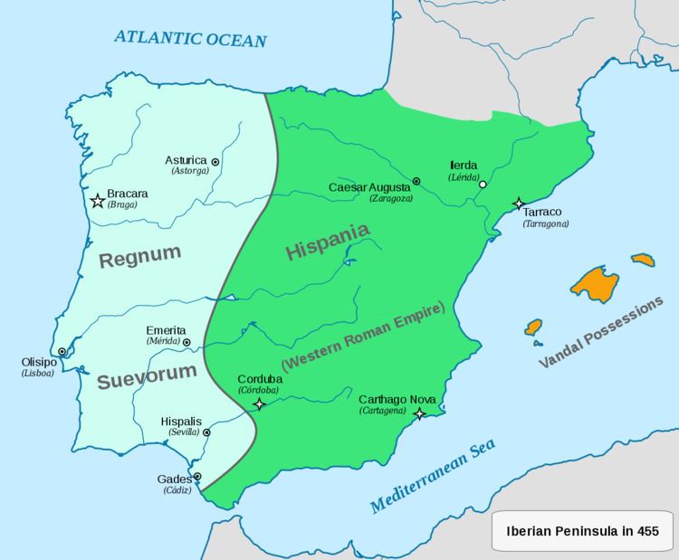 Timeline of Germanic kingdoms in the Iberian Peninsula