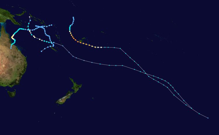 Timeline of the 1990–91 South Pacific cyclone season