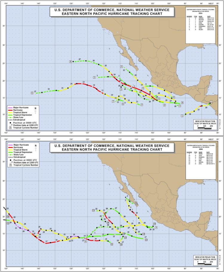 Timeline of the 2005 Pacific hurricane season