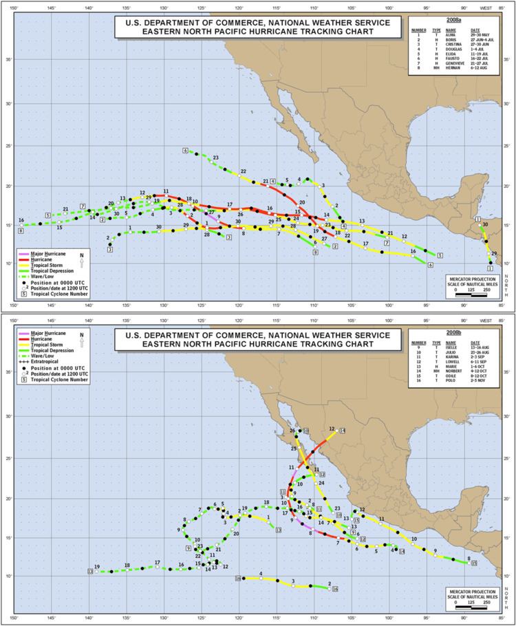 Timeline of the 2008 Pacific hurricane season