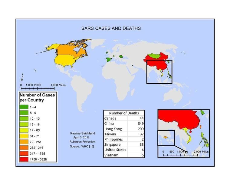 Timeline of the SARS outbreak