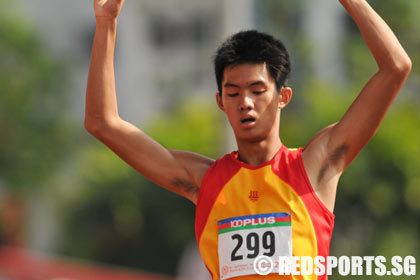 Timothee Yap Jin Wei A Division 400m Hurdles Timothee Yap of HCI breaks record twice to