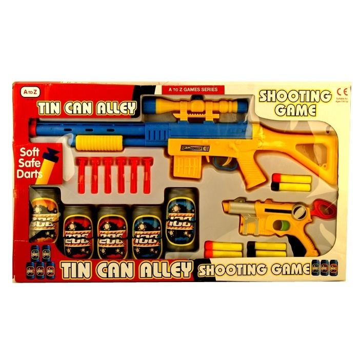 Tin Can Alley Rifle And Gun Tin Can Alley Shooting Game Kids Toys Soft Safe Darts