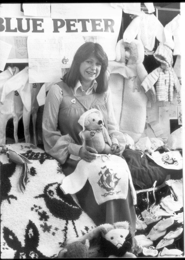 Tina Heath Blue Peter presenter Tina Heath with her baby clothes from