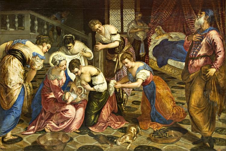 Tintoretto The Birth of John the Baptist Tintoretto WikiArtorg