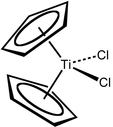 Titanocene dichloride httpsuploadwikimediaorgwikipediacommonsff