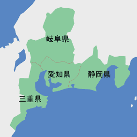 Tōkai region golfonlinewebfc2comimagesmaptokaigif