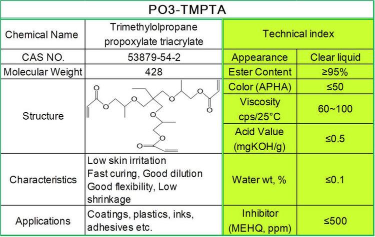 TMPTA Uv Monomer Eo3tmptaCas 28961435Ethoxylated Trimethylolpropane