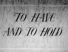 To Have and to Hold (1951 film) httpsuploadwikimediaorgwikipediaenthumbe