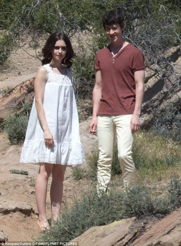 To the Bone (film) Angelic Lily Collins dons a white dress while filming with Alex
