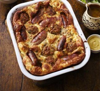 Toad in the hole Sausage amp apple Toadinthehole BBC Good Food