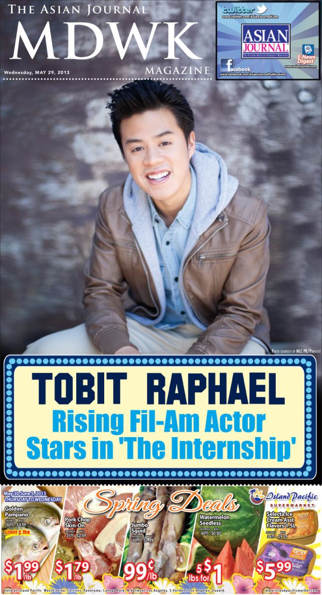 Tobit Raphael Tobit Raphael A FilAm 39Intern39 in Hollywood AJ Magazines
