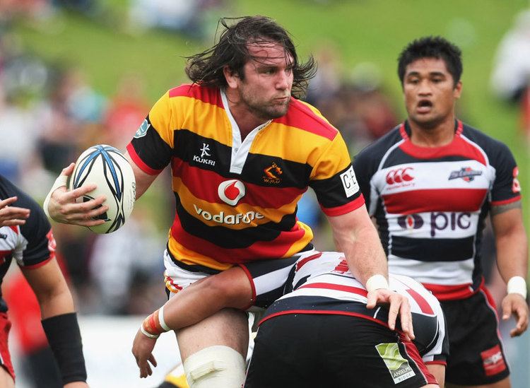 Toby Lynn Waikato lock Toby Lynn tries to offload Rugby Union Photo ESPN