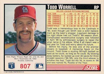 Todd Worrell The Trading Card Database Todd Worrell Gallery