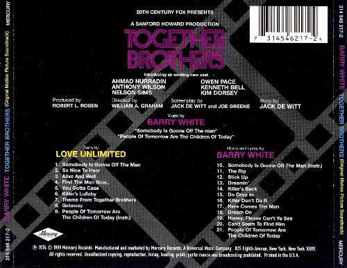 Together Brothers Original Motion Picture Soundtrack Barry White