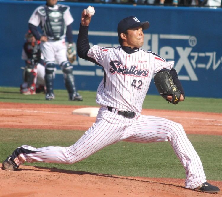 Tokyo Yakult Swallows File20130407 Yuuki Shichijo pitcher of the Tokyo Yakult Swallows