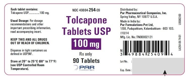 Tolcapone Tolcapone FDA prescribing information side effects and uses
