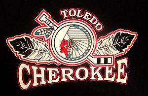 Toledo Cherokee TOLEDO CHEROKEE logo small T shirt Junior A ice hockey team NA3HL