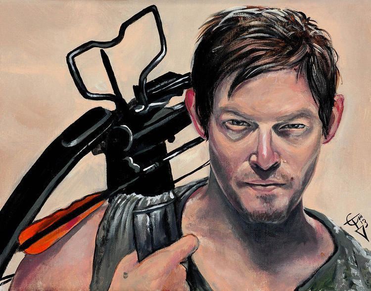 Tom Carlton Daryl Dixon Painting by Tom Carlton